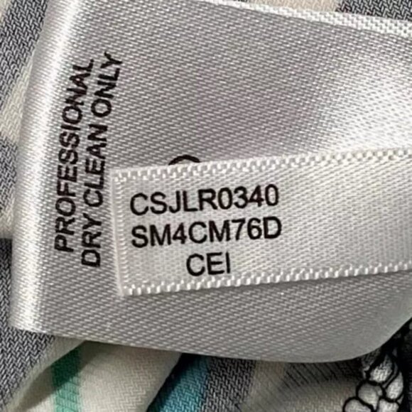 Calvin Klein Women’s Career Blouse Large Geometric Sleeveless Gathered Neck Tank - Picture 8 of 8